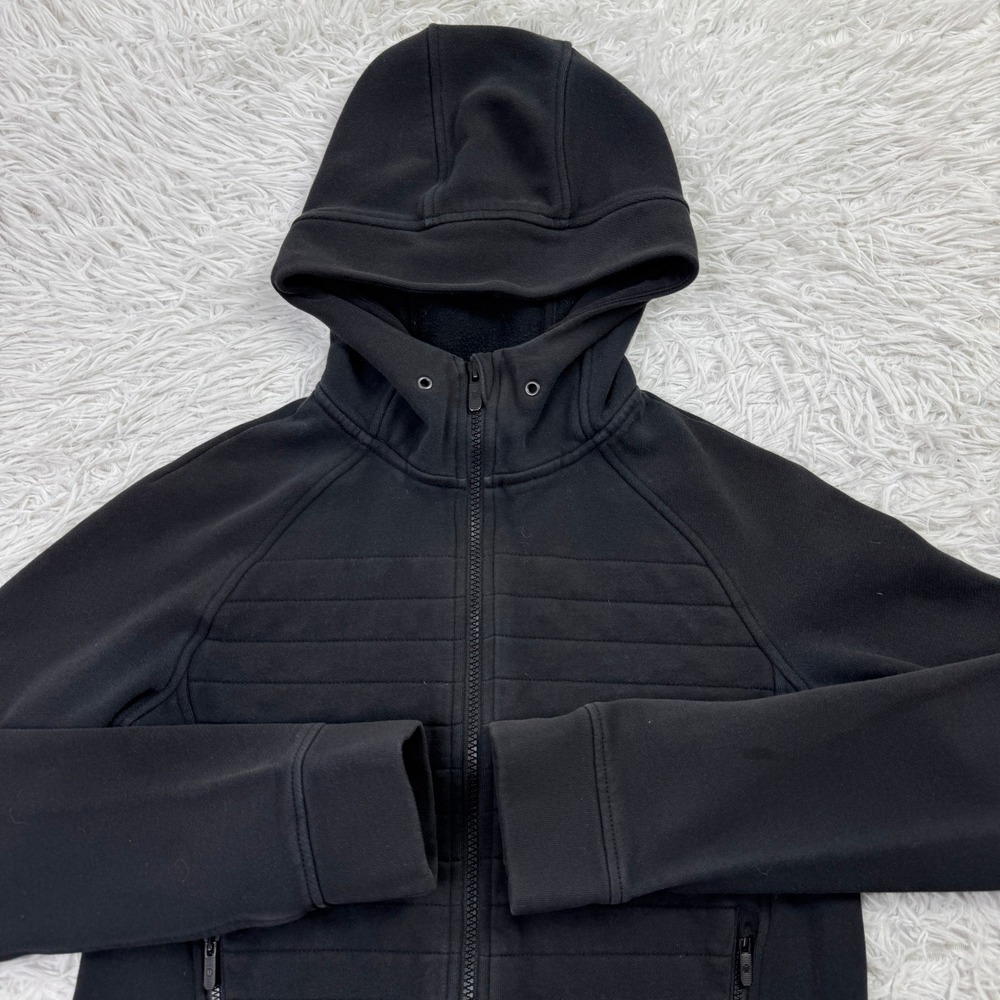Lululemon Sweater Womens 4 Black Fleece Be True Hoodie Sweatshirt Full Zip - Picture 2 of 10